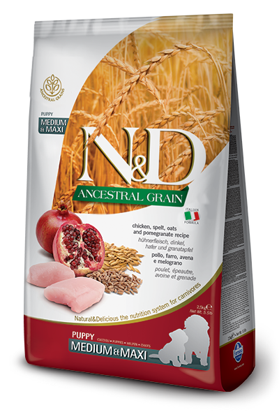 Farmina N&D Ancestral Puppy Medium & Maxi Chicken & Pomegranate