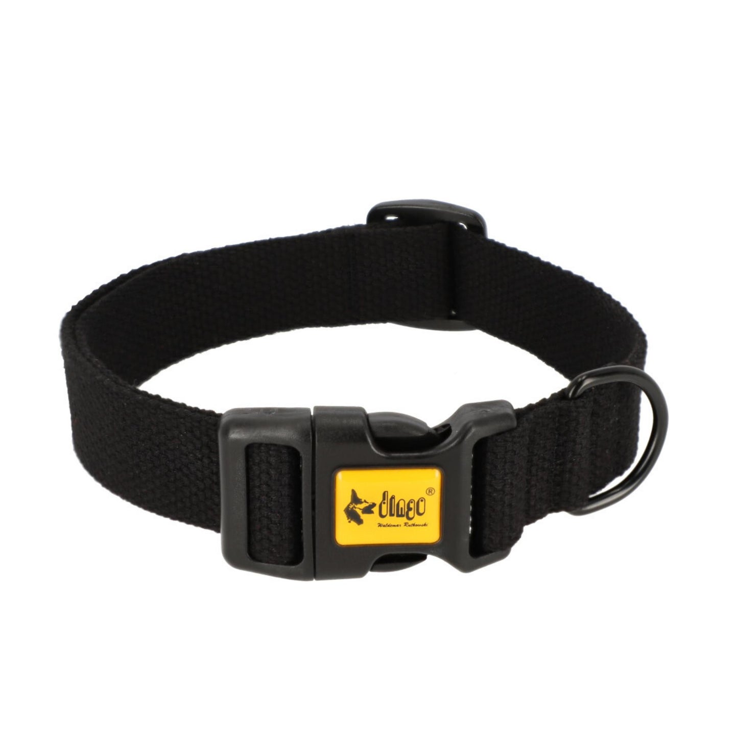 Dingo Cotton Collar Black.