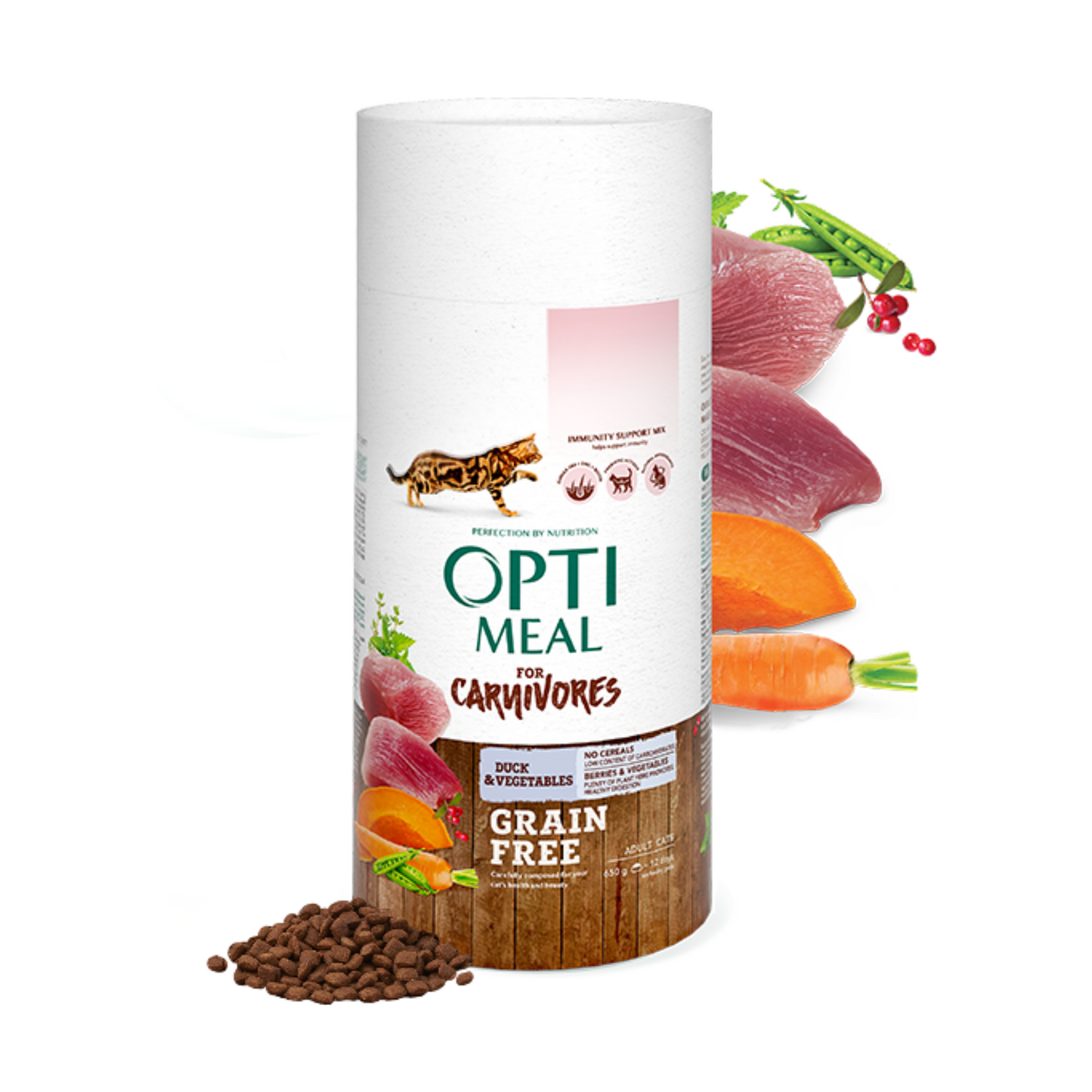 OPTIMEAL Grainfree Adult Cat with Duck & Veggies