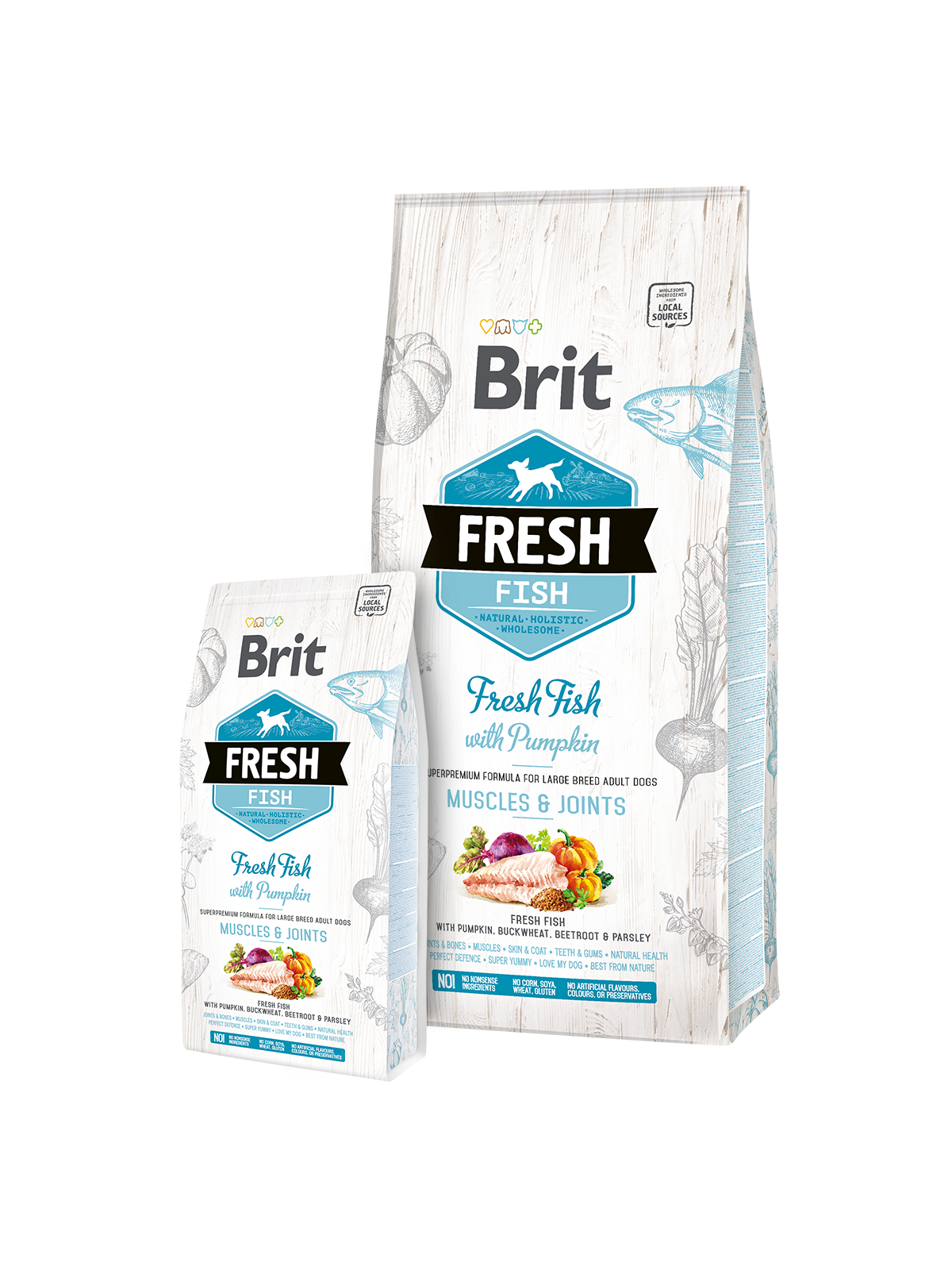 Brit Fresh Fish with Pumpkin Adult Large Muscles & Joints - Targa Pet Shop