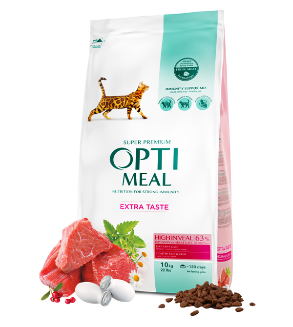 Complete Dry Pet Food For Adult Cats High In Veal