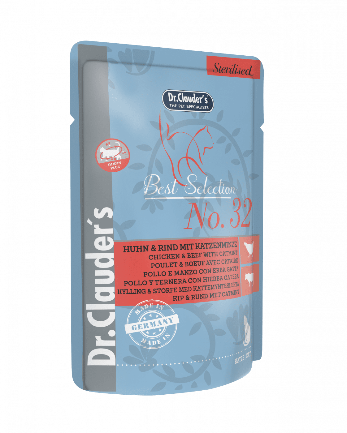 Dr. Clauder's No. 32 Chicken & Beef With Catnip 85G Pouch