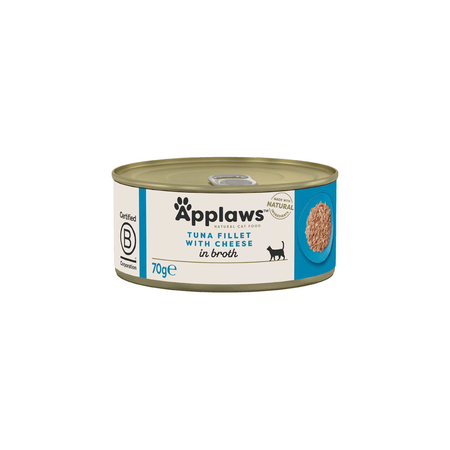 Applaws Tuna Fillet with Cheese in Broth 70g