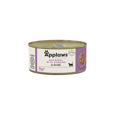 Applaws Mackerel with Sardine in Broth Tin 70g
