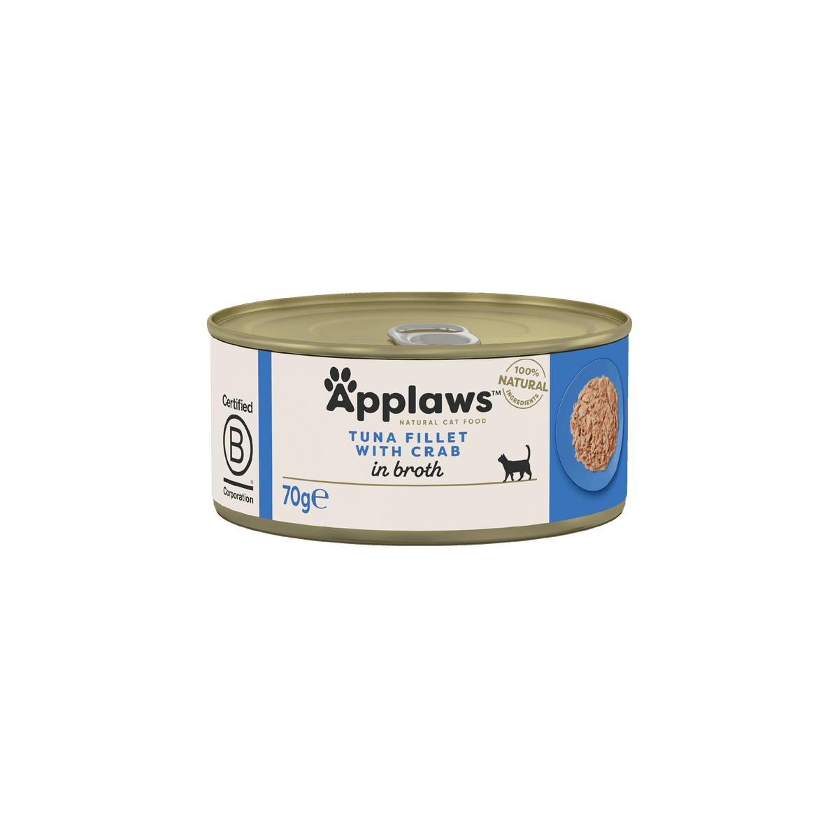 Applaws Tuna Fillet with Crab in Broth 70g