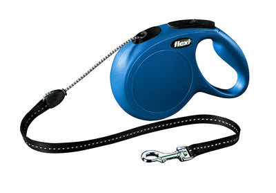 Trixie flexi New CLASSIC, cord leash, M: 8 m, blue