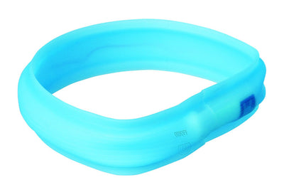 Trixie Flash light band USB, L-XL: 70 cm/30 mm, blue