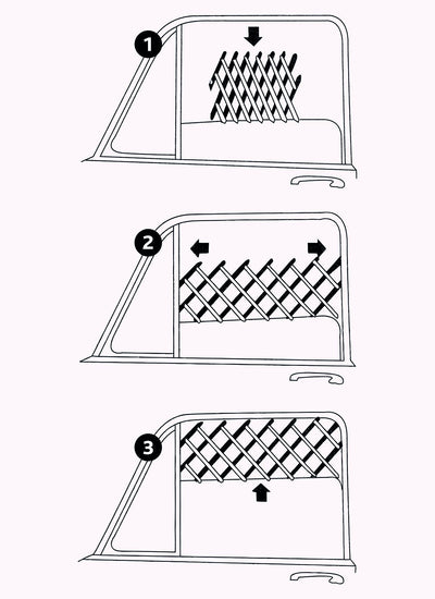Trixie Ventilation lattice for cars, 30-110 cm, black