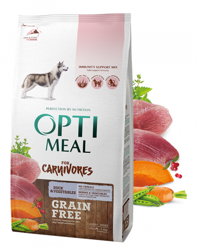 Grain free complete dry food for adult dogs all breeds - Duck and Veggies