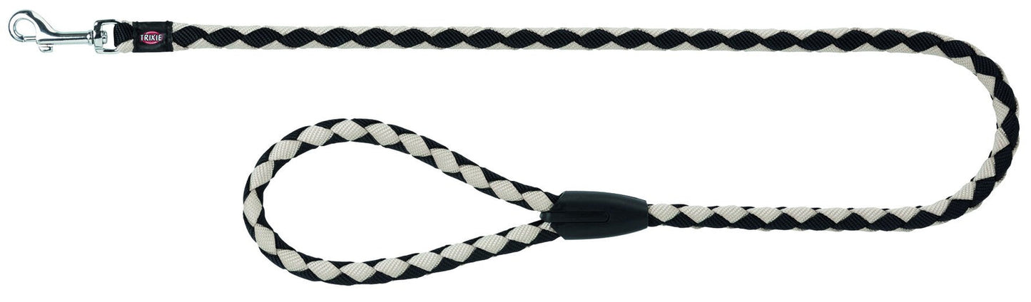 Trixie Cavo leash, S-M: 1.00 m/ 12 mm, black/silver