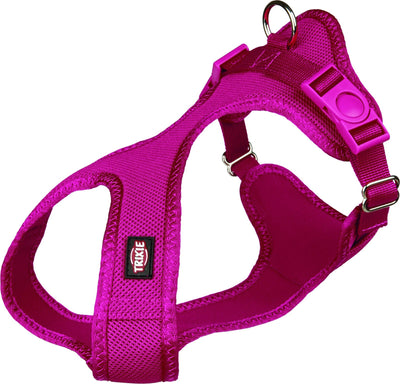 Trixie Comfort Soft touring harness, S-M: 35-60 cm/20 mm, fuchsia