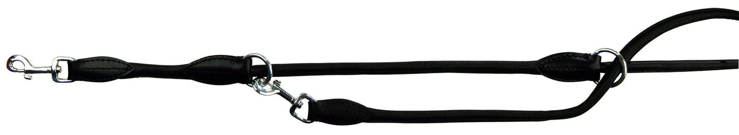 Trixie Active adjustable leash, round-sewn, S-M: 2.00 m/diam. 8 mm, dark brown