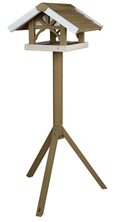 Trixie natura bird feeder with stand, 45 x 28 x 44 cm/1.25 m, grey/white