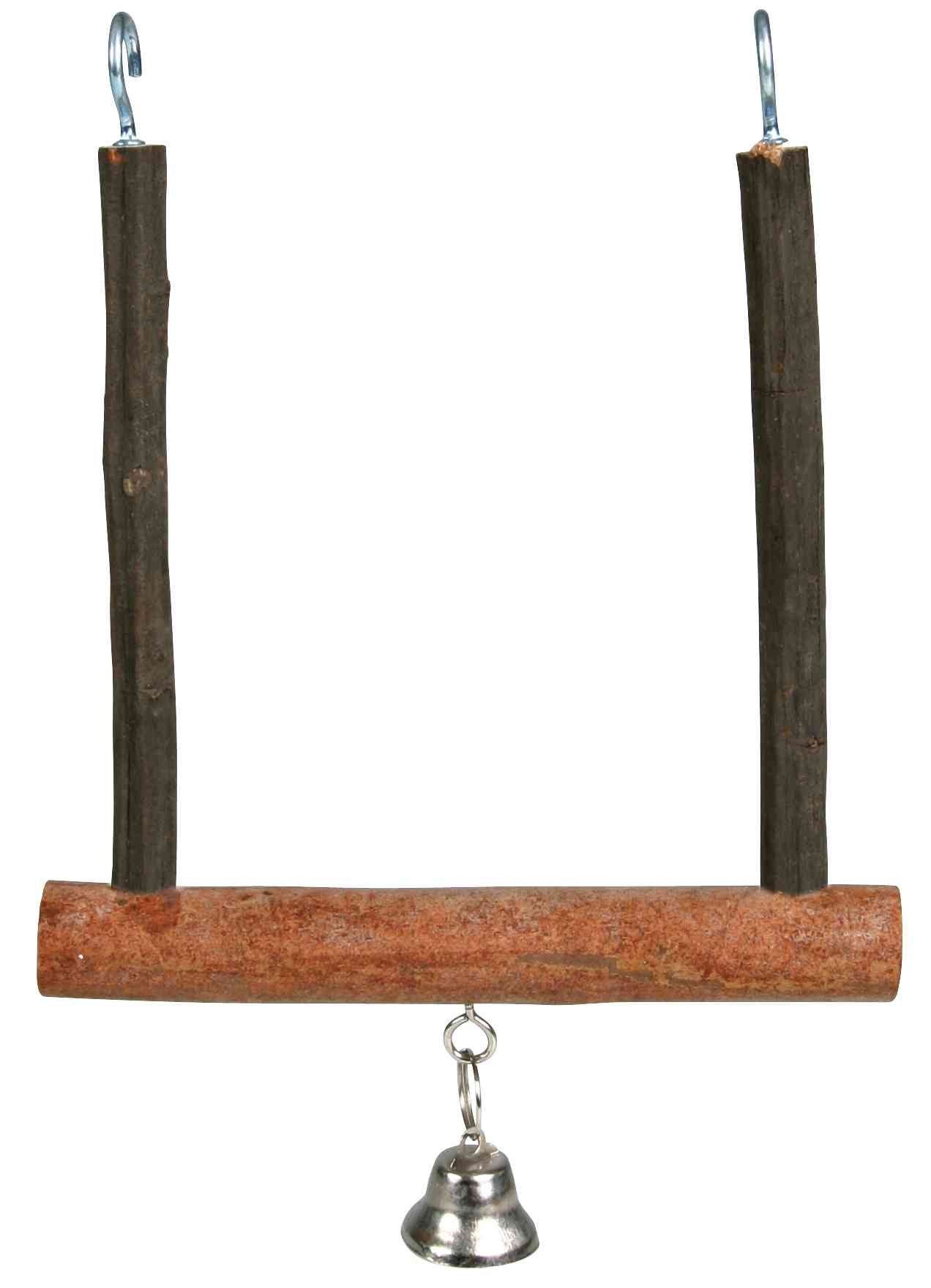 Trixie Natural Living swinging trapeze with bell, 12 x 15 cm