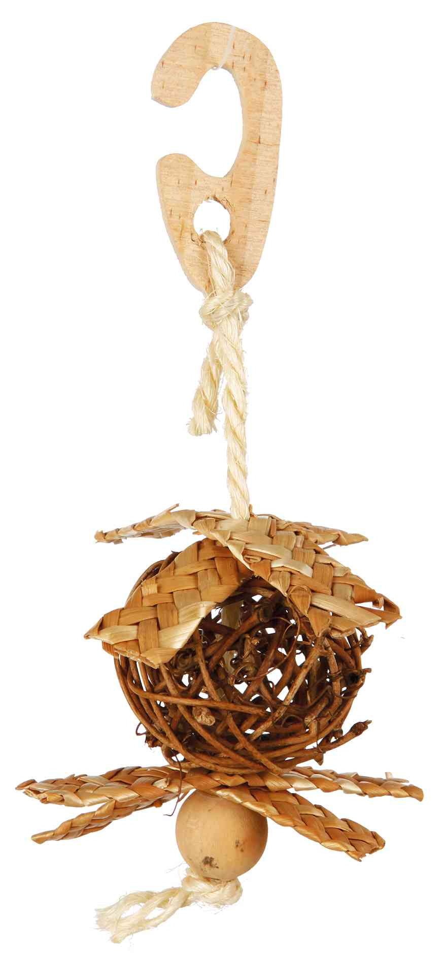 Trixie Natural Living wicker ball with nesting material, diam. 5.5 cm/18 cm