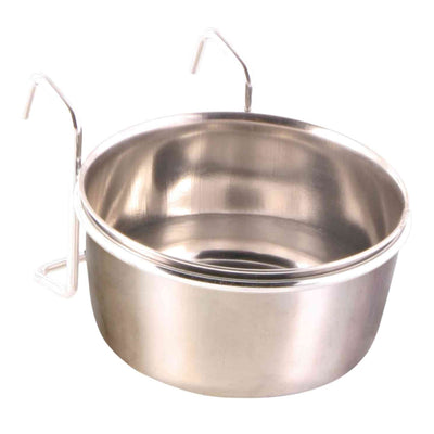 Trixie Stainless steel bowl with holder, 300 ml/diam. 9 cm