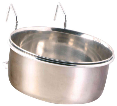 Trixie Stainless steel bowl with holder, 600 ml/diam. 12 cm