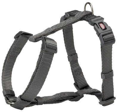 Trixie Premium H-harness, L: 60-87 cm/25 mm, graphite