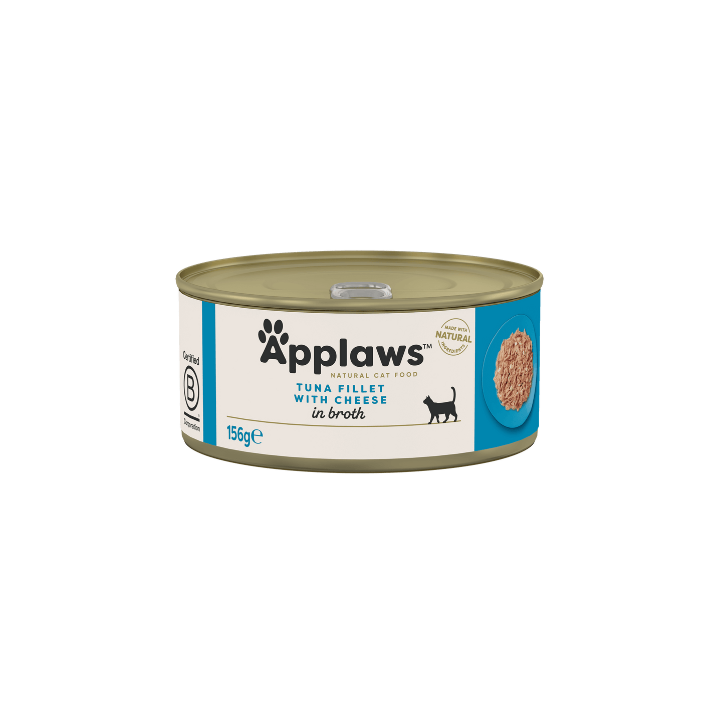 Applaws Tuna Fillet with Cheese in Broth Tin 156g