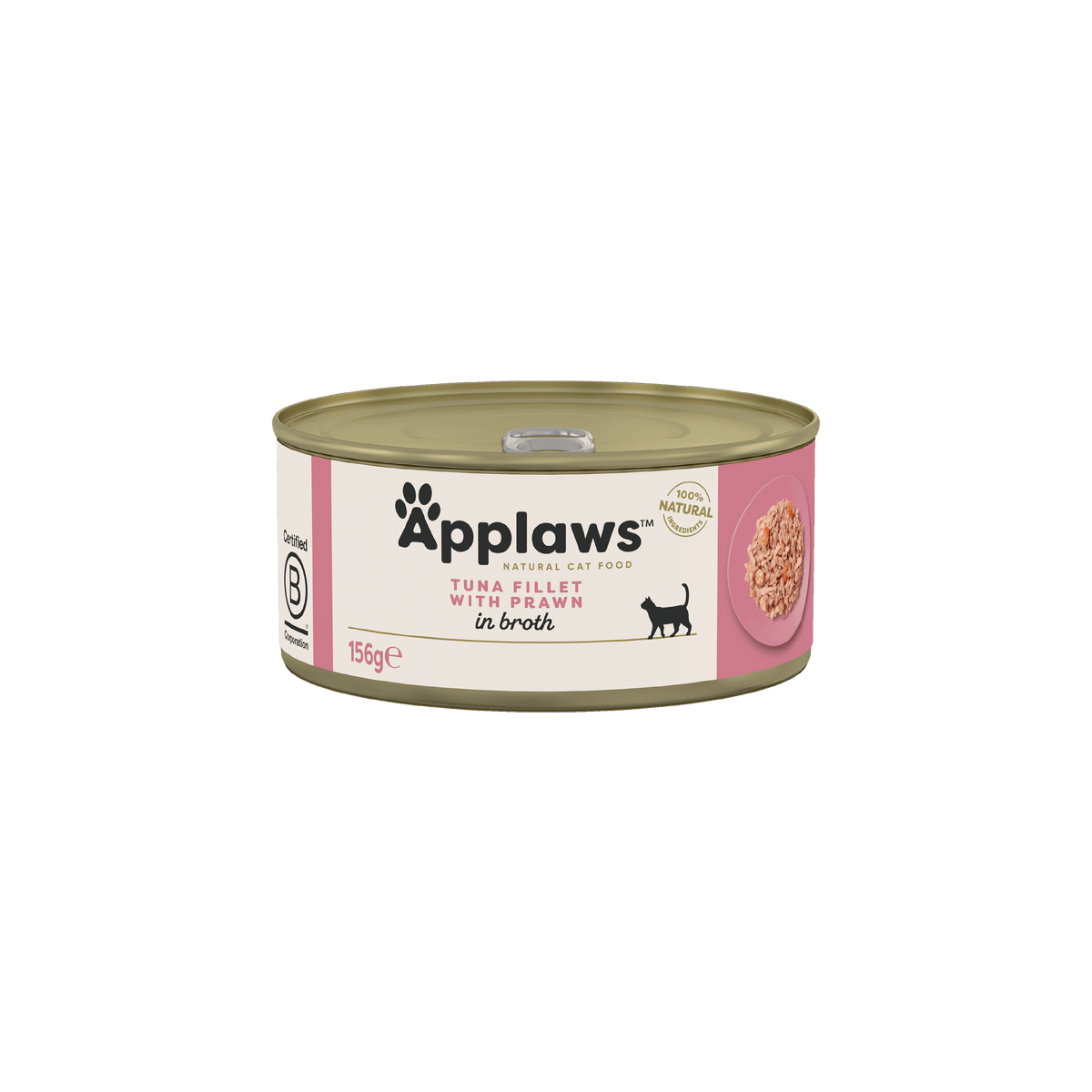 Applaws Tuna Fillet with Prawn in Broth Tin 156g