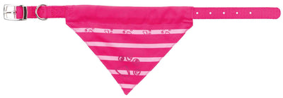 Trixie Nylon collar with neckerchief, S-M: 30-38 cm/20 mm, fuchsia