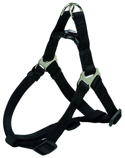 Trixie Premium One Touch harness, M: 50-65 cm/20 mm, black