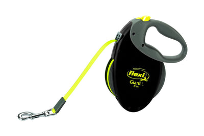 Trixie flexi NEON GIANT, tape leash, L: 8 m, black/neon