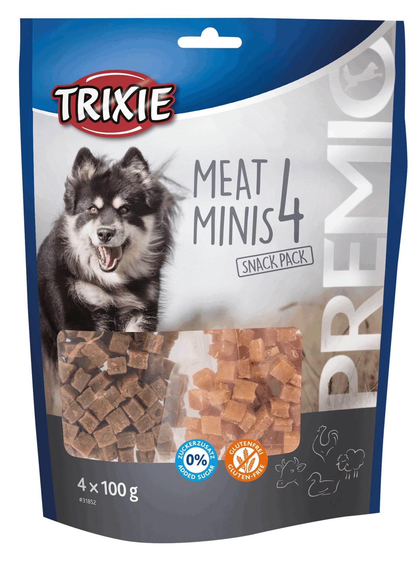 Trixie PREMIO 4 Meat Minis, chicken, duck, beef, lamb, 4 x 100 g