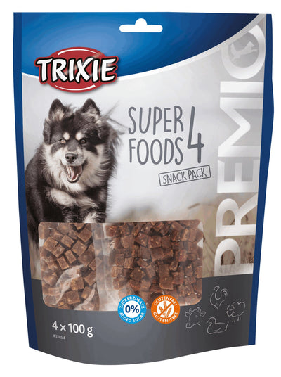 Trixie PREMIO 4 Superfoods, chicken, duck, beef, lamb, 4 x 100 g