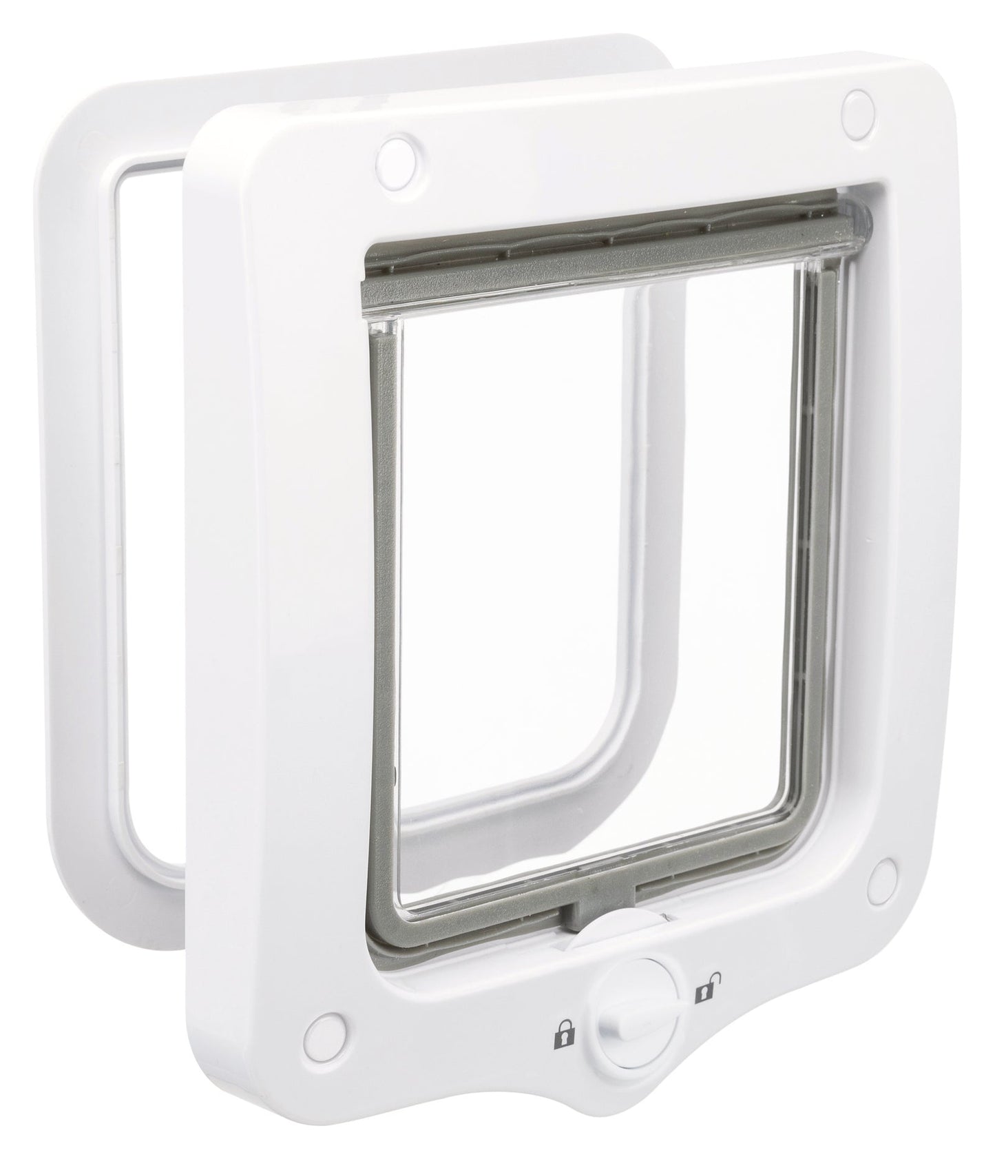 Trixie 2-Way cat flap, 20 x 22 cm, white