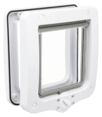 Trixie 4-Way cat flap, 20 x 22 cm, white