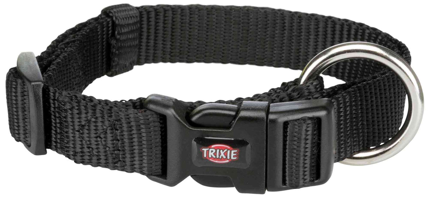 Trixie Premium collar, S-M: 30-45 cm/15 mm, black