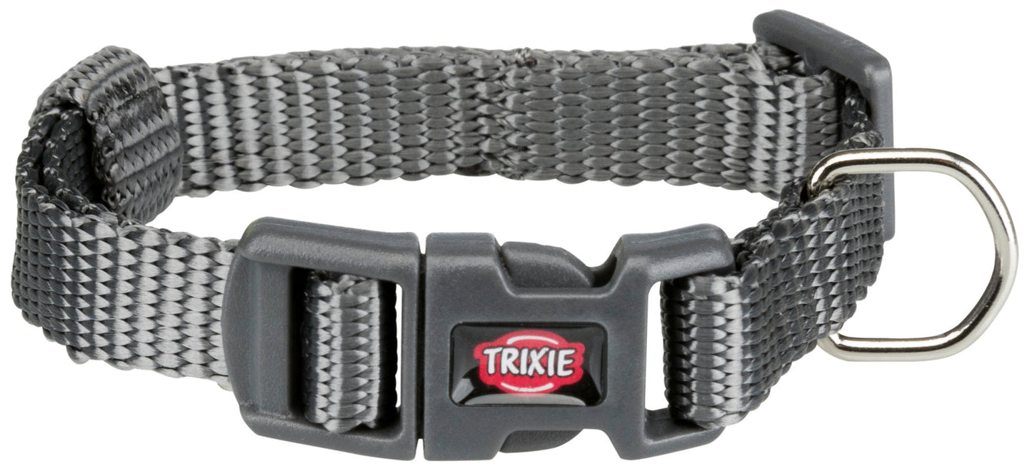 Trixie Premium collar, S: 25-40 cm/15 mm, graphite