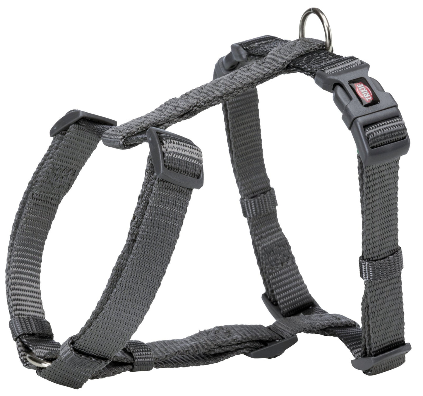 Trixie Premium H-harness, M-L: 52-75 cm/20 mm, graphite