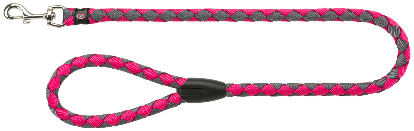 Trixie Cavo leash, S-M: 1.00 m/diam. 12 mm, fuchsia-graphite