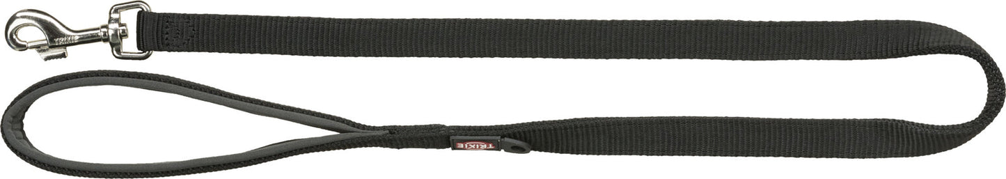Trixie Premium leash, M-L: 1.00 m/20 mm, black