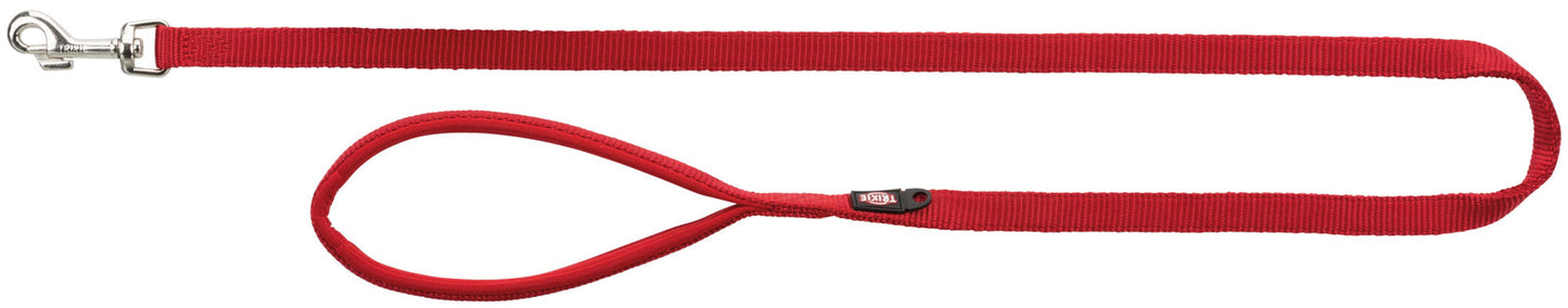 Trixie Premium leash, M-L: 1.00 m/20 mm, red