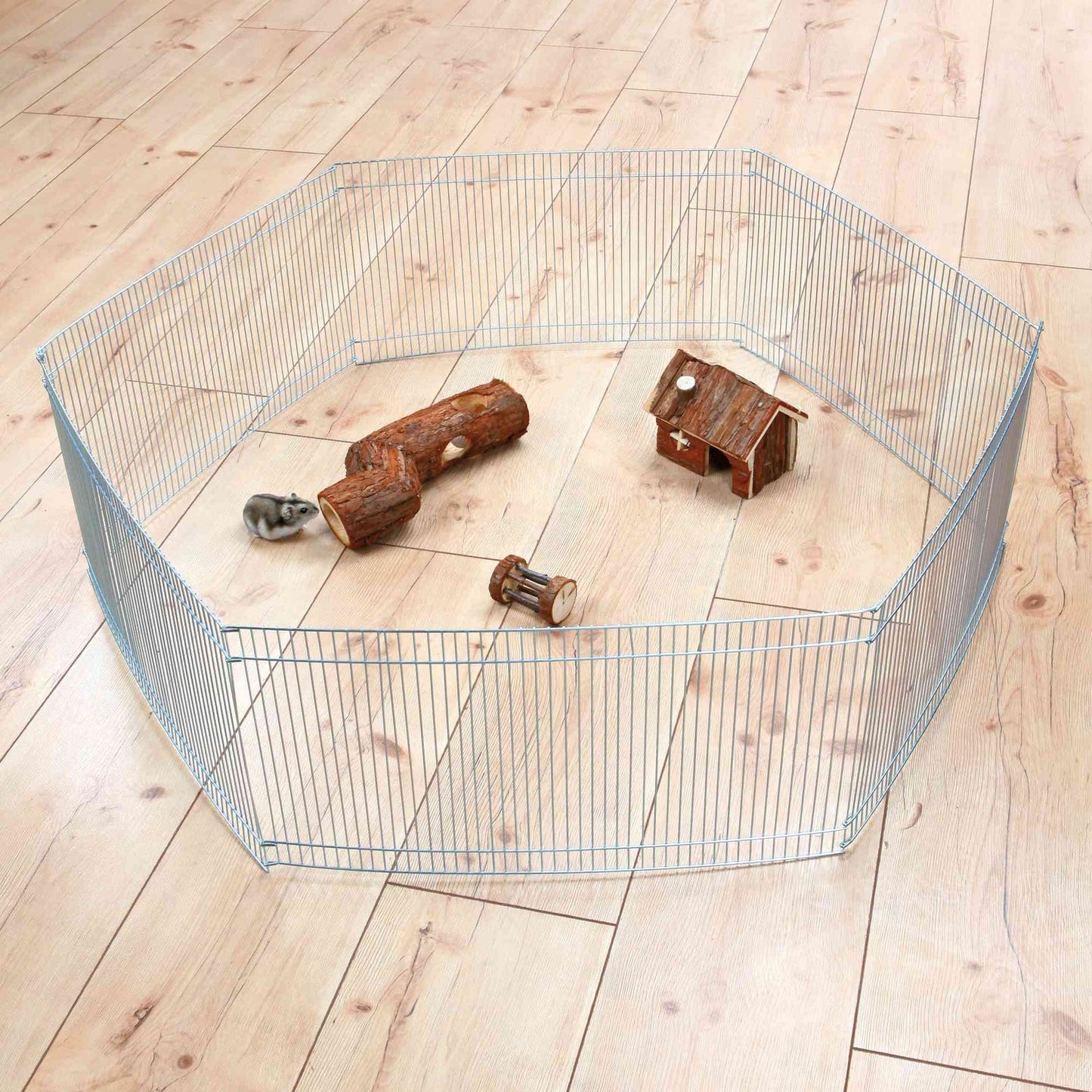 Trixie Indoor run for small animals, galvanized, diam. 90 x 25 cm