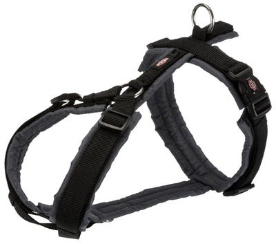 Trixie Premium trekking harness, S: 36-44 cm/15 mm, black/graphite