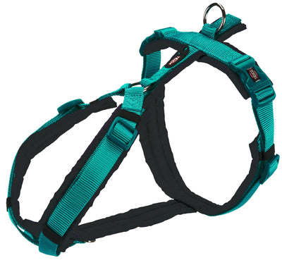 Trixie Premium trekking harness, S: 36-44 cm/15 mm, ocean/graphite