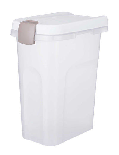 Trixie Feed Barrel, 15 l/22 x 41 x 33 cm, transparent/white