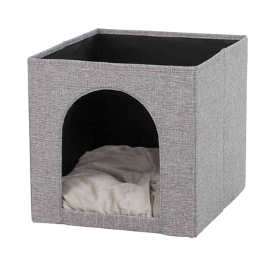 Trixie Ella cuddly cave for shelf, 33 x 33 x 37 cm, grey