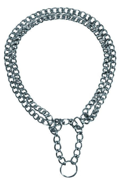 Trixie Semi-choke chain, double row, chromed, 65 cm/2.5 mm