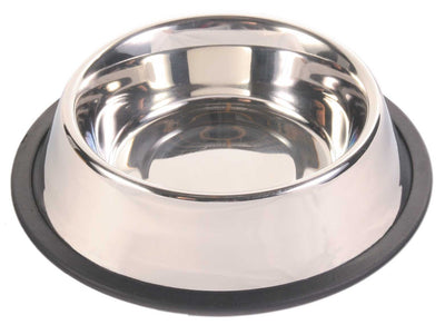 Trixie Stainless steel bowl, rubber base ring, 0.45 l/diam. 19 cm