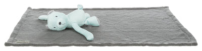 Trixie Junior cuddly set blanket/bear, plush, 75 x 50 cm, grey/mint