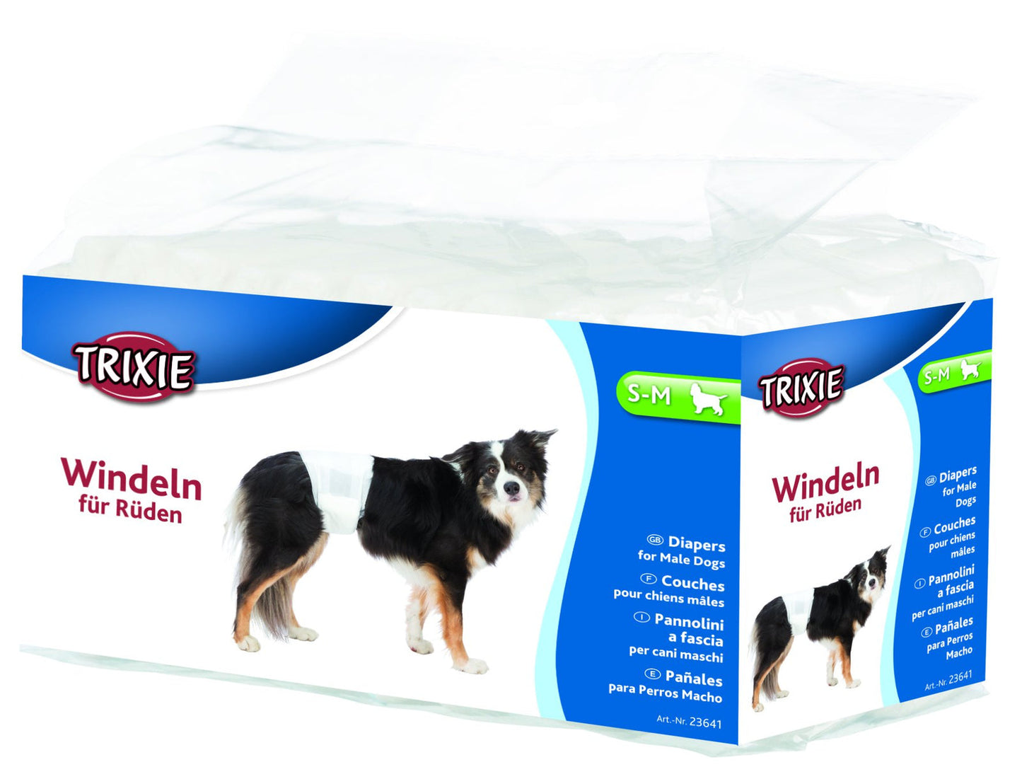 Trixie Diapers for male dogs, S-M, 12 pcs.