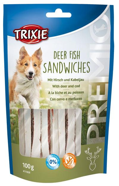 Trixie PREMIO Deer Fish Sandwiches, 100 g