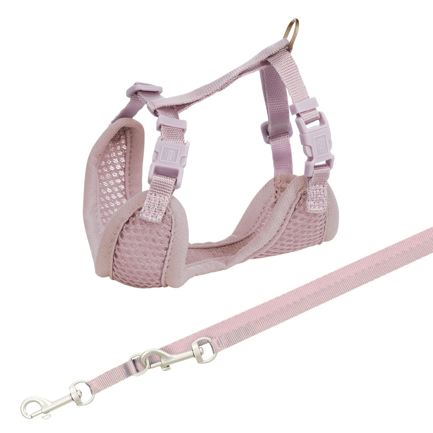 Trixie Junior puppy soft harness with leash, 26ƒ??34 cm/10 mm, 2.00 m, light lilac