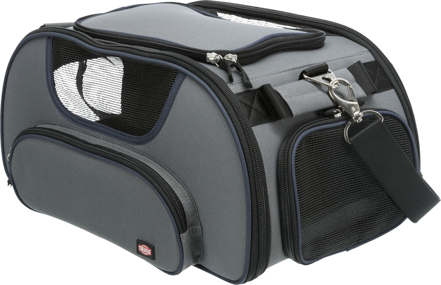 Trixie Wings airline carrier, 28 x 23 x 46 cm, grey/blue