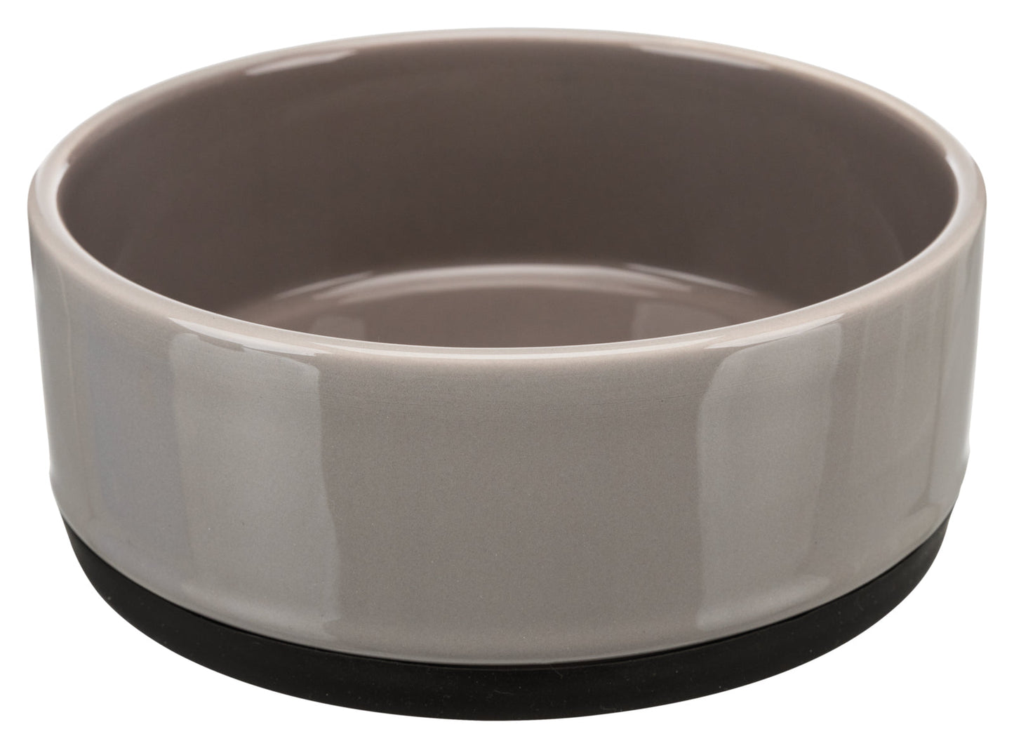 Trixie Ceramic bowl with rubber bottom, 0.4 l/diam. 12 cm, grey